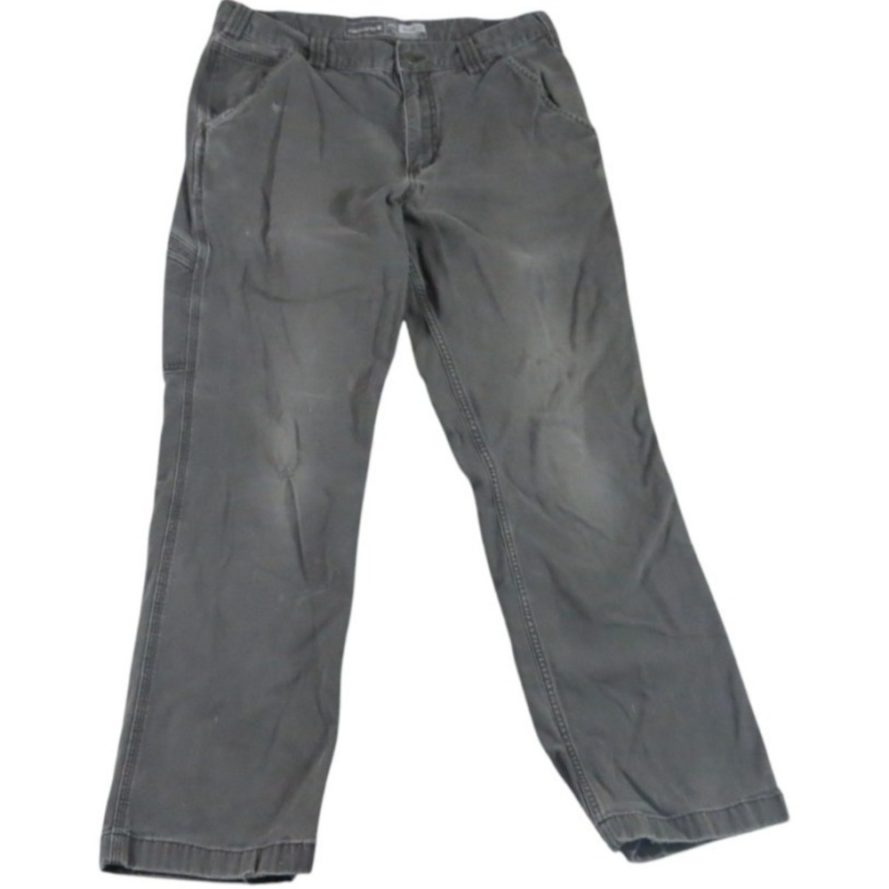 Carhartt Pants Men 34x32 Gray Canvas Rugged‎ Flex Relaxed Fit Utility Workwear
